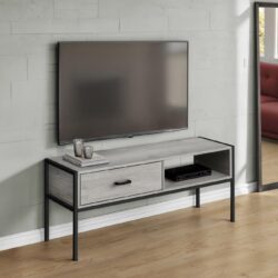 TV Stand, Console, Media Entertainment Center, Storage Drawer, Contemporary & Modern - Gray