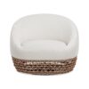 Willow - Upholstered Woven Patio Deep Seating Armchair, Wicker Frame - Wheat Beige / Golden Brown - Image 12