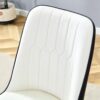 Modern 2 Tone Dining Chairs With Gold Decorated Legs Metal Legs, (Set of 4) - White / Black - Image 12