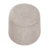 Round Storage Ottoman With High Density Foam Upholstered In Soft Fabric - Beige - Image 5