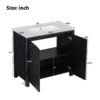 Bathroom Vanity Organizer With Sink, Handcrafted Solid Storage Cabinet - Espresso - Image 3
