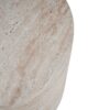 Modern Concrete Side Table With Travertine , Indoor / Outdoor Use - Beige - Image 11