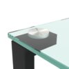 Glass Two Layer Tea Table, Small Round Table, Bedroom Corner Table, Living Room Side Table, Transparent (Set of 2) - Black - Image 14