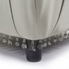Gracie - Pleated Decorative Ottoman - Flint Gray - Image 3