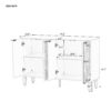 Modern TV Stand, Entertainment Center Media Console With 2 Spacious Storage Space, Solid Wood Legs And Anti-Tip Device For Living Room, Up To 43" - White - Image 2