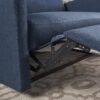 Alma - Contemporary Upholstered Loveseat Recliner - Navy Blue - Image 6