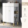 Hearth & Haven Amelia - Bathroom Vanity With Storage Cabinet, Single Ceramic Sink And Right Side Storage - White - Image 11