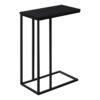 Accent Table, C - Shaped, Durable Construction - Black - Image 8