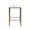 Backless Upholstered Counter Stool With Padded Seat - Ivory / Bronze - Image 4