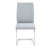 Luxury Simple Arch Chair (Set of 4) Light Material Dining Chair With Arched Metal Leg - Light Gray / Silver - Image 10