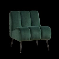 Upholstered Armless Chair For Living Room, Bedroom, Office - Green