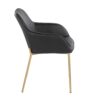 Daniella - Contemporary Dining Chair (Set of 2) - Gold / Black - Image 3