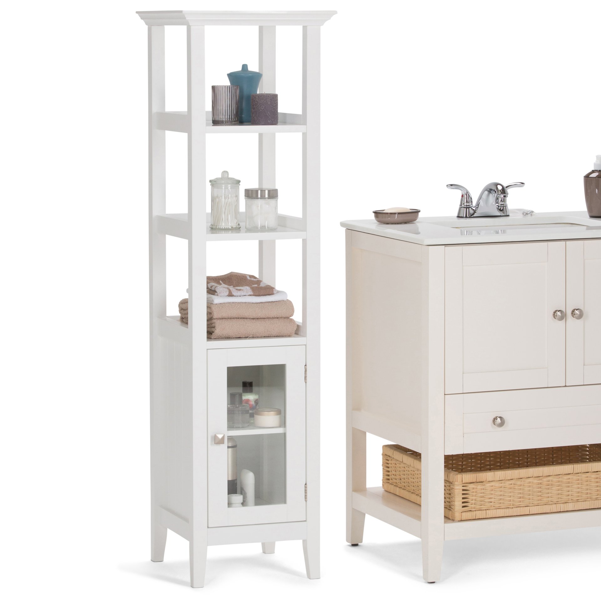 Acadian - Bath Storage Tower - Pure White - Image 10