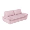 Queen Pull Out Sofa Bed, 3 In 1 Convertible Sleeper Sofa Multifunctional Velvet Loveseat Bed - Pink - Image 11
