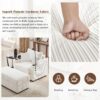 Single Sofa With Storage Space, Movable Ottoman, USB Ports, Cup Holders, Phone Holder Corduroy - Beige - Image 7