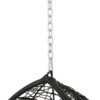 Teardrop Hanging Chair With 8Ft Chain - Gray / Black - Image 11
