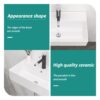Rectangular Wall Mount Bathroom Sink With Single Faucet Hole And Overflow - White - Image 6