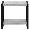 Accent Side Table, Narrow, Small, 2 Tier, Contemporary & Modern - Gray - Image 4