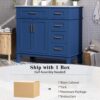 Bathroom Vanity With Sink, Soft Close Doors, Construction - Blue - Image 10