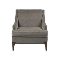 Anna - Accent Arm Chair With Pillow - Light Gray