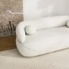 Andrew - Boucle Sofa - Beige / Ivory White / Light Beige / White - Image 11