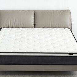 10" Full Size Hybrid Pillow Top Mattress A Box With Breathable And Hypoallergenic Design, Medium Firm For Lumbar Support - White / Gray