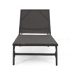 Contemporary Finn Chaise Lounge For Outdoor Relaxation - Dark Gray - Image 6