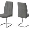 Dining Chair, Side Upholstered For Dining Room, Contemporary & Modern (Set of 2) - Gray - Image 13