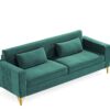Aesthetic Sofas For Living Room, 3 Seater Couch With Classic Modern Appeal And Luxurious Soft Comfort, Easy To Maintain - Green - Image 4