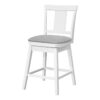 Swivel Bar Stool Counter, Transitional (Set of 2) - White - Image 2