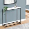 Accent Console Table For Entryway, Contemporary And Modern - White / Black - Image 10