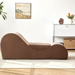 Solace - Chaise Lounge Chair Relaxation, Ergonomic Design With Soft Yet Firm High Density Foam Core, Removable Machinewashable Cover - Brown