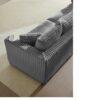 Plush Corduroy 4 Seat Sofa, Modern Comfy Upholstered Sofa Cloud Couch, Deep Seat Couches With Soft Pillows, Convertible Deep Seat Sofa Lounge Chair For Living Room - Gray - Image 23