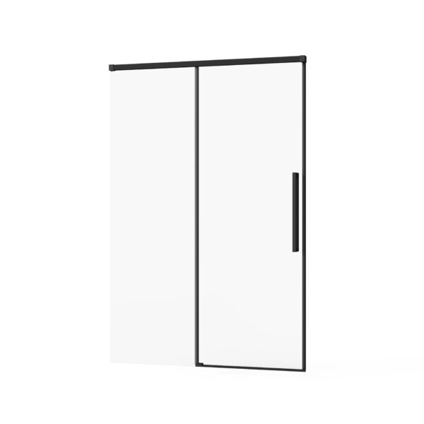 Sliding Shower Door Semi Frameless 6mm Tempered Glass 48" X 72" - Matte Black