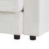 Single Sofa With Storage Space, Movable Ottoman, USB Ports, Cup Holders, Phone Holder Corduroy - Beige - Image 25