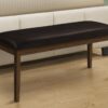 Bench, Rectangular, Hallway, Upholstered, Transitional - Brown - Image 2