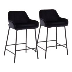Daniella - Industrial Fixed Height Counter Stool (Set of 2) - Black