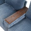Modern 4 Seater Corduroy Sofa Couch With USB Ports, Hidden Storage, Flip Top Cup Holders - Blue - Image 15