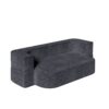 2 In 1 Foldable Sofa Plush Corduroy Sofa Convertible Floor Sofa Bed Deep Seating With Multi Functional Blanket Suitable For Living Rooms - Dark Gray - Image 14