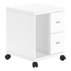 Office, File Cabinet, Printer Cart, Rolling File Cabinet, Mobile, Storage, Contemporary & Modern - White