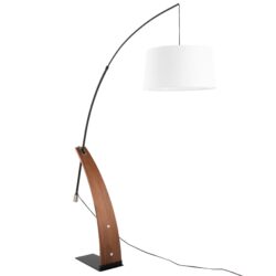Robyn - Mid-Century Modern Floor Lamp - White / Black
