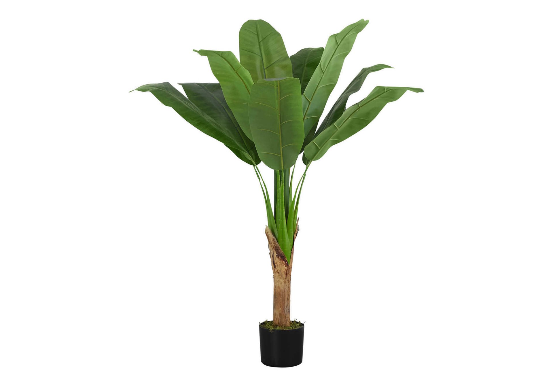 43" Tall, Artificial Plant, Banana Tree, Indoor, Faux, Fake, Floor, Greenery, Potted, Real Touch, Decorative - Green / Black - Image 2
