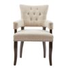 Brooklyn - Dining Arm Chair With Button Tufted Back (Set of 2) - Cream - Image 6