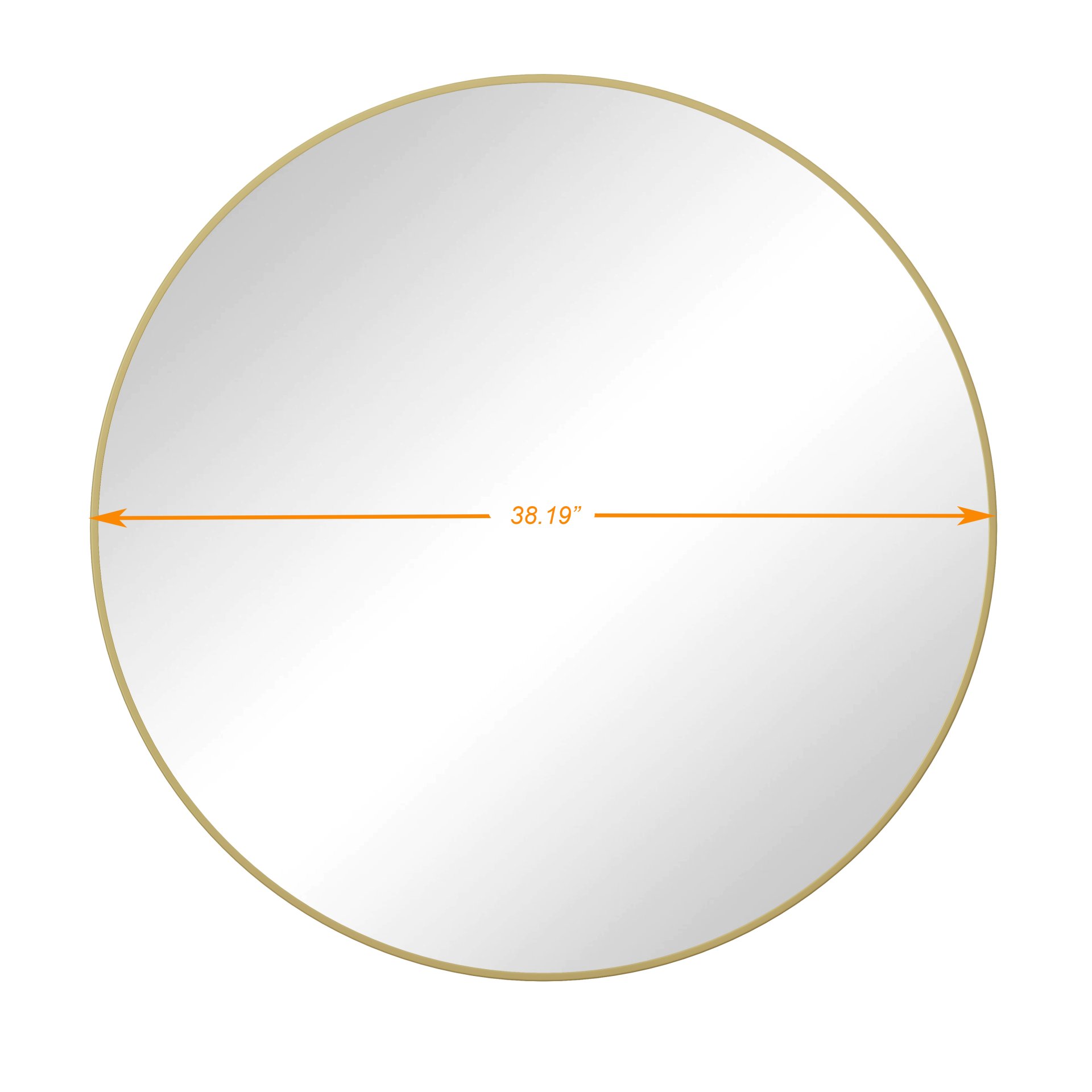 Wall Mirror Circular Mirror Metal Framed Mirror Round Vanity Mirror Dressing Mirror, For Bathroom, Living Room, Bedroom Wall Decor - Gold - Image 5