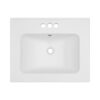 Modern Rectangular Single Vanity Top With Overflow And 3 Faucet Holes - White - Image 8