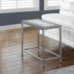Accent Table, Side Transitional Durable Construction - Gray