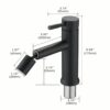 2 Mode Bathroom Faucet With 360 Degree Rotating Aerator For Sink - Matte Black - Image 3