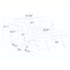 Sienna - Tufted Convertible Sleeper Sofa With Chaise - Gray - Image 3