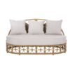 Outdoor Wicker Daybed With Pillows - Light Brown / Beige - Image 4