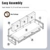 3 Person Porch Swing With Chains, Large Patio Swing Bench With Cushions For Backyard, Garden, And Poolside - Gray - Image 6